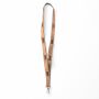 Zeefdruk lanyard van kurk en polyester Zeefdruk lanyard van kurk en polyester