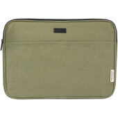 Joey 14 inch GRS gerecyclede canvas laptophoes, 2 l - Olijf