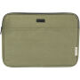 Joey 14 inch GRS gerecyclede canvas laptophoes, 2 l - Olijf