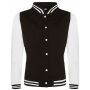 Just Hoods - Varsity Jacket jet black / white L