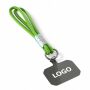 Sleutelhanger & telefoonhouder met koord met leren uiteinde.