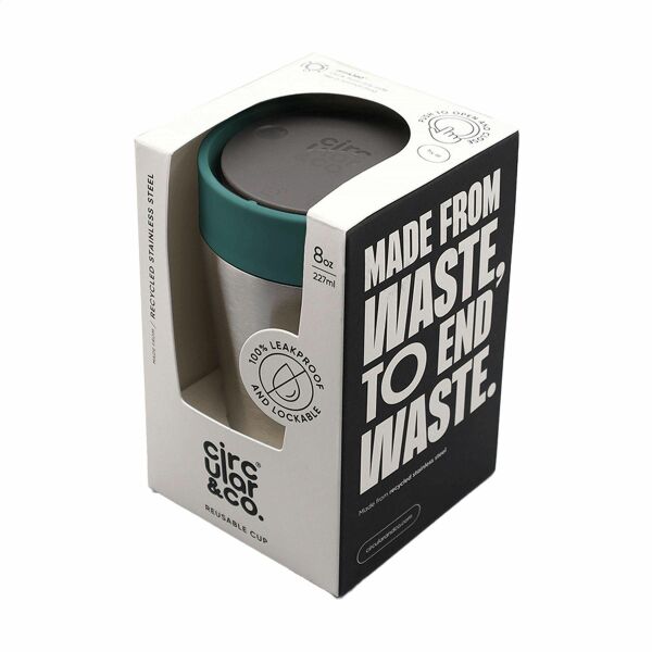 Circular&Co Recycled Stainless Steel Coffee Cup 227 ml - grün Circular&Co Recycled Stainless Steel Coffee Cup 227 ml - grün