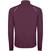 Estambul herensweater met lange mouwen en halve rits - Plum red - 3XL
