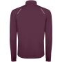 Estambul herensweater met lange mouwen en halve rits - Plum red - 3XL