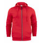 Printer Overhead full zip hoody Red S