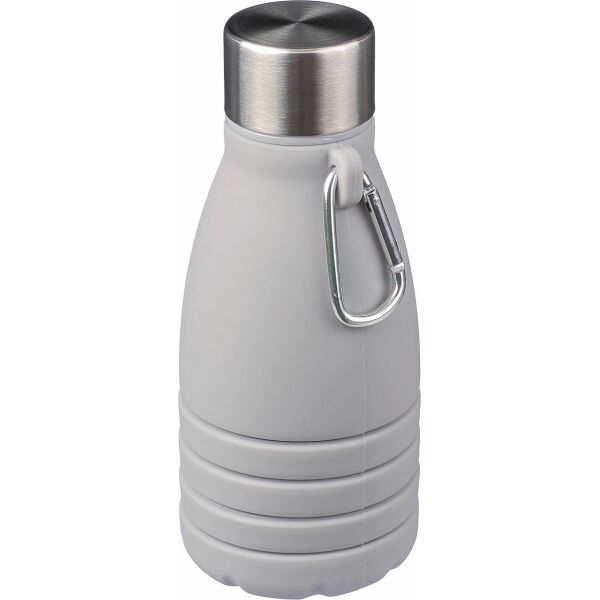 Siliconen opvouwbare drinkfles Erin 550 ml grijs Siliconen opvouwbare drinkfles Erin 550 ml grijs