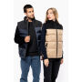 Tweekleurige gewatteerde bodywarmer uniseks Black XS