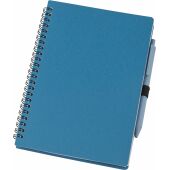 Tarwestro notitieboekje met pen Massimo blauw
