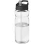 H2O Active® Eco Base 650 ml sportfles met tuitdeksel - Transparant/Zwart