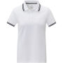 Amarago tipping damespolo met korte mouwen - Wit - XS