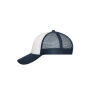 6 Panel Mesh Cap white/navy one size