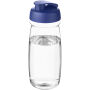 H2O Active® Pulse 600 ml sportfles met flipcapdeksel - Transparant/Blauw