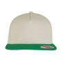 Classic 5 Panel Snapback - Beige/Green - One Size Classic 5 Panel Snapback - Beige/Green - One Size