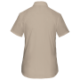Overhemd in onderhoudsvriendelijk polykatoen-popeline korte mouwen dames Beige XXL