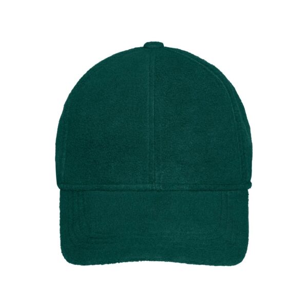 6 Panel Fleece Cap with Earflaps dark green one size 6 Panel Fleece Cap with Earflaps dark green one size