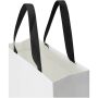 Smartfold papieren tas van 210 g/m² met lintgrepen en een glanzende laminaatlaag - 31 x 12 x 31 cm - Zwart