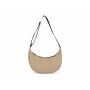 PU-gecoat R-PET 600D halve maan sling tas - Ecru