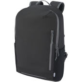 Aqua GRS gerecyclede waterbestendige 15" laptoprugzak 21 l - Zwart