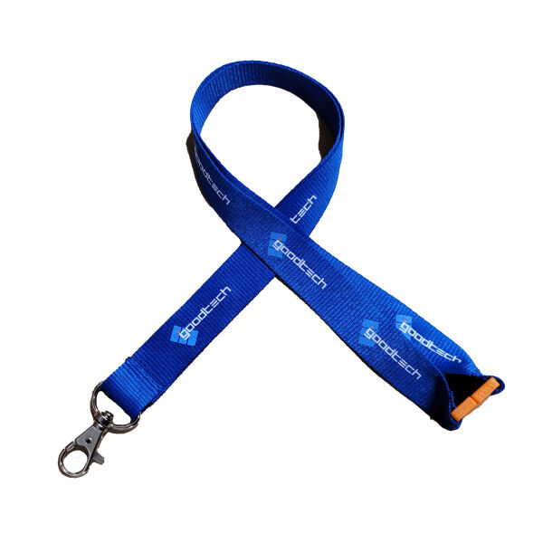 Keycord met safety clip - blauw
