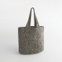 Canvas cabas tas met luipaardprint Vintage leopard print One Size