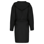 Biologische badjas met capuchon Black L/XL