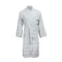 T1-Hambath Hamam Bathrobe  - Light Grey/White