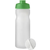 Baseline® Plus 650 ml sportfles met shaker bal - Groen/Mat helder