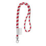 Polyester 2-kleurige koord-lanyard met full color label