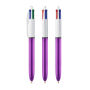 BIC® 4 Colours Shine balpen 4 Colours Shine LP metallic purple_UP white_RI black BIC® 4 Colours Shine balpen 4 Colours Shine LP metallic purple_UP white_RI black