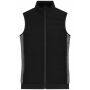 Ladies' Padded Hybrid Vest black/carbon melange XS