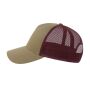RAPPER COTTON-S, KHAKI/BURGUNDY, One size, ATLANTIS HEADWEAR