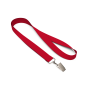 Gerecycled polyester (rPET) zeefdruk-keycord met bulldogclip