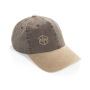 BEAU AWARE™ Washed 6 panel 270gsm cotton twill two tone cap, bruin