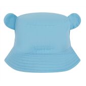 BABY BUCKET HAT, PALE BLUE BEAR, 12M, LARKWOOD