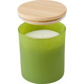 Glazen kaars Lucas | Plantaardig was | 200 g - zwart