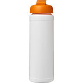 Baseline® Plus 750 ml sportfles met flipcapdeksel - Wit/Oranje