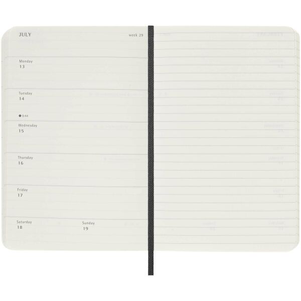 Moleskine pocket week-agenda voor 12 maanden met zachte kaft - Zwart Moleskine pocket week-agenda voor 12 maanden met zachte kaft - Zwart