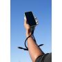 Wrist Lanyard 2-in-1 GRS RPET Load & Sync USB Cable - zwart