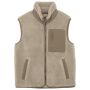 Ecologische uniseks bodywarmer van sherpa wet sand / driftwood XXL