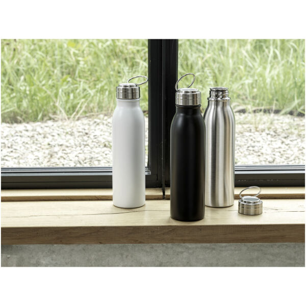 Harper 700 ml RCS certified stainless steel water bottle with metal loop - Silver