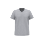 Ecologisch antibacterieel heren-T-shirt met V-hals Oxford Grey M