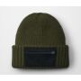 ZIP PATCH BEANIE, MILITARY GREEN/BLACK, One size, BEECHFIELD