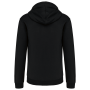 Herensweater met rits en capuchon in contrasterende kleur Black / Red XL