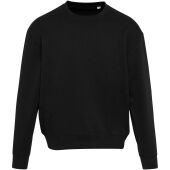 Boris 280 g/m2 unisex OCS organische oversized trui met ronde hals - Zwart - XS Boris 280 g/m2 unisex OCS organische oversized trui met ronde hals - Zwart - XS