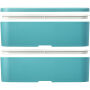 MIYO Renew double layer lunch box - Reef blue/Reef blue/White