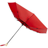 Birgit 21'' opvouwbare windproof gerecyclede PET-paraplu - Rood