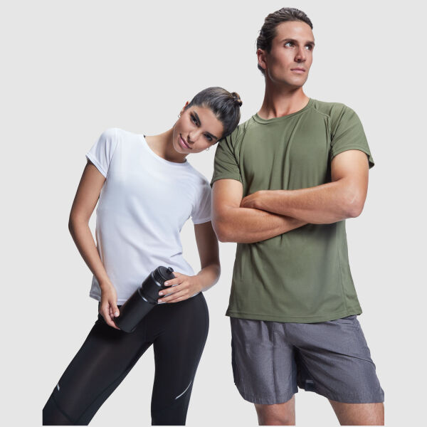 Montecarlo short sleeve women's sports t-shirt - Solid black - 2XL