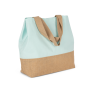 Shopper van jute- & katoencanvas Ice Mint / Natural One Size