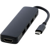 Loop RCS gerecyclede plastic multimedia-adapter USB 2.0-3.0 met HDMI-poort - Zwart