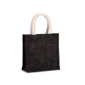 Shopper van jutecanvas - klein model Black / Silver One Size